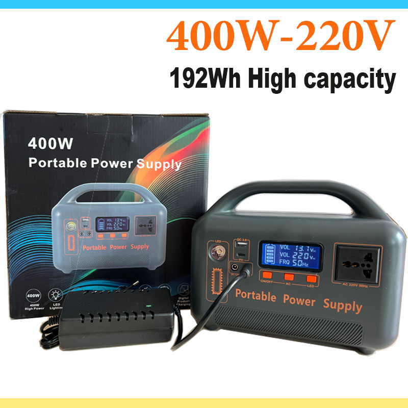 Solar Powered Charger - Outdoor Emergency Portable Power Station 400W