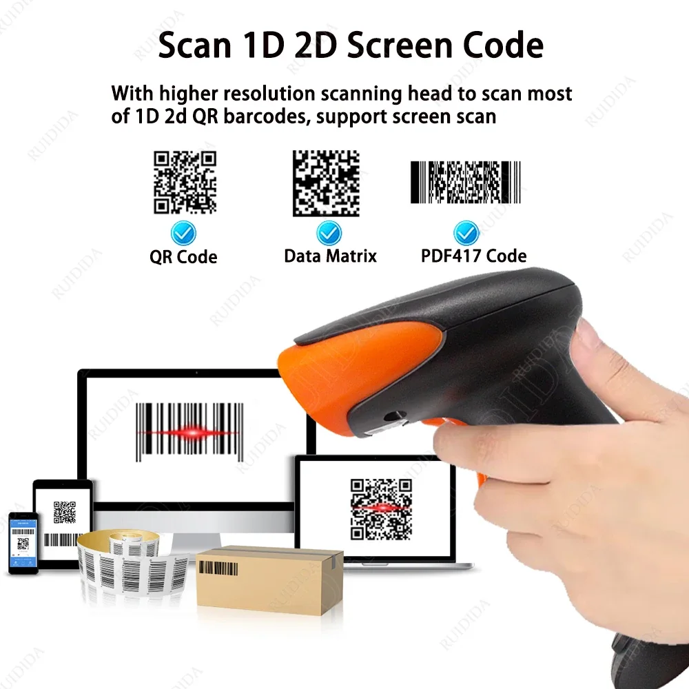 1D 2D Handhel Barcode Scanner  – Barcode Scanner Wireless recenzja i cena