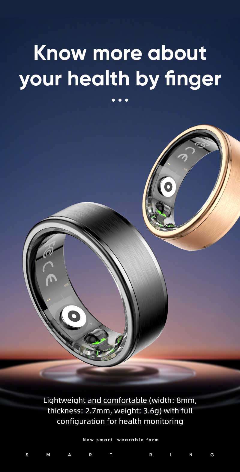 R03 Smart Ring Men Women With  – Smart Ring Health recenzja i cena
