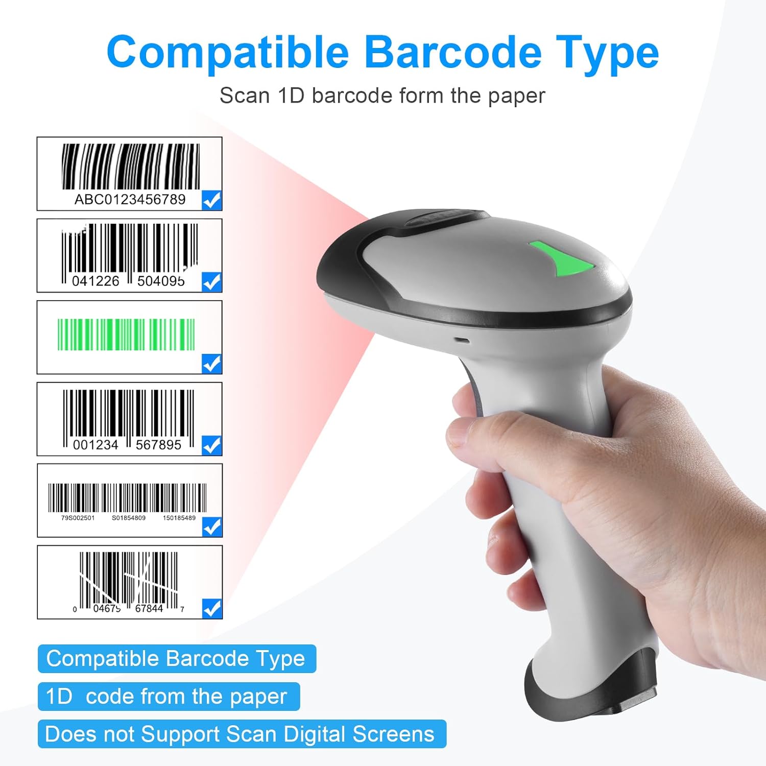 JRHC Wireless Barcode Scanner  – Barcode Scanner Wireless recenzja i cena