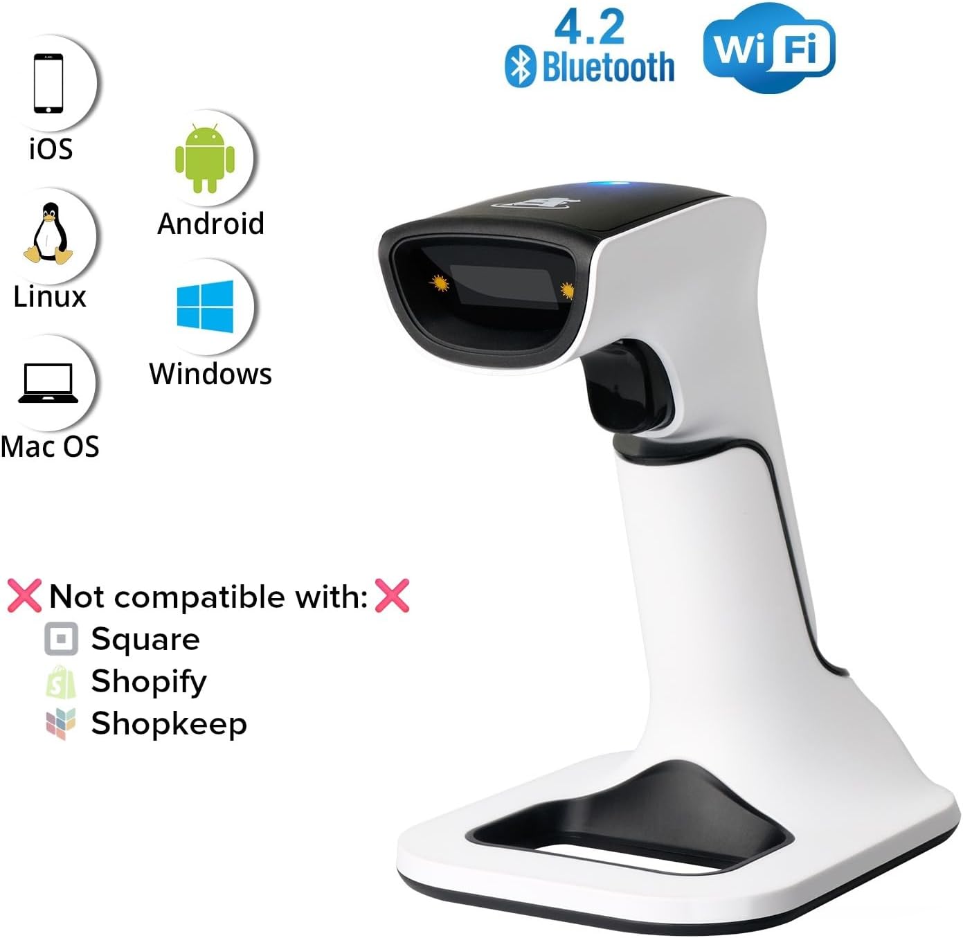 Wireless Portable 1D&2D Barcod – Barcode Scanner Wireless recenzja i cena
