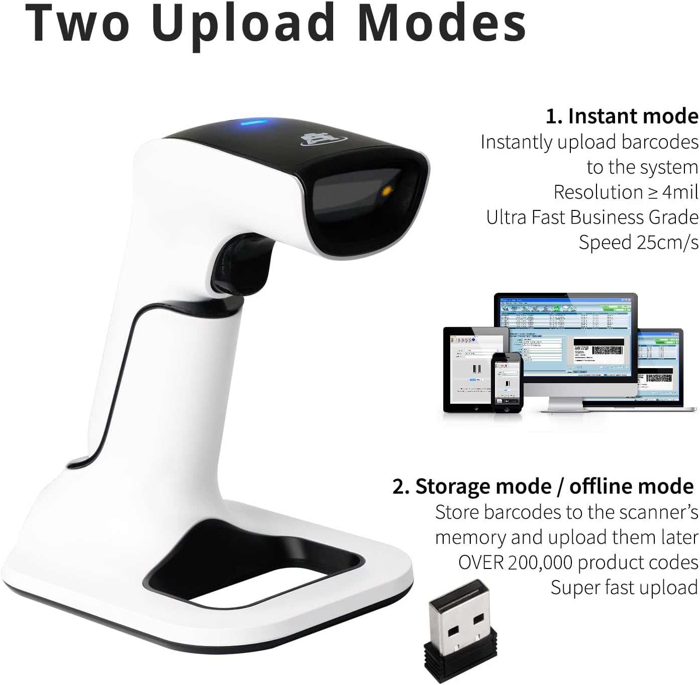 Wireless Portable 1D&2D Barcod – Barcode Scanner Wireless recenzja i cena